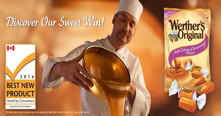 Werther’s Original Soft Crème Caramels winner of the 2016 Best New Product Award.
